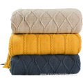 Super Soft Textured Solid Decorative Throw kintted Blanket